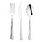 Shiny Metallic Silver Hammered Plastic Cutlery Set (1000 Guests)